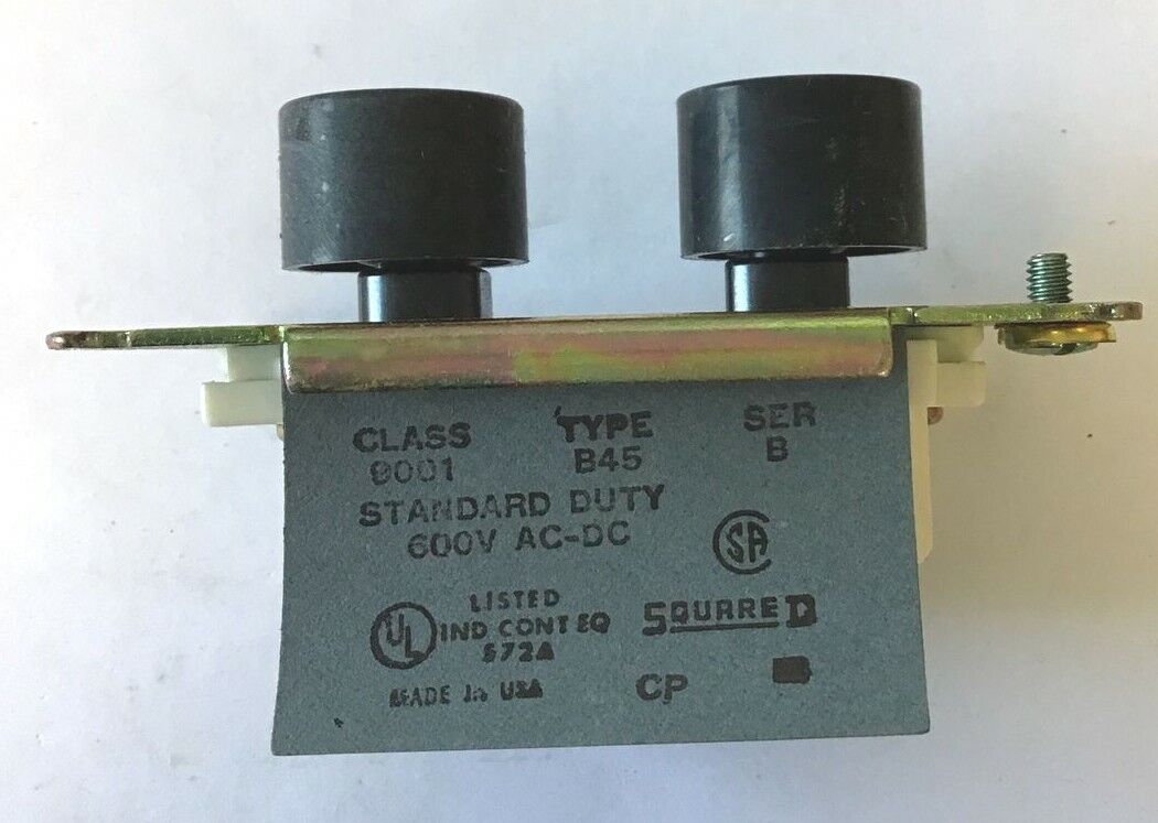 SQUARE D 9001 B45 2 BUTTON PUSH BUTTON STATION 600VAC-DC SER.B
