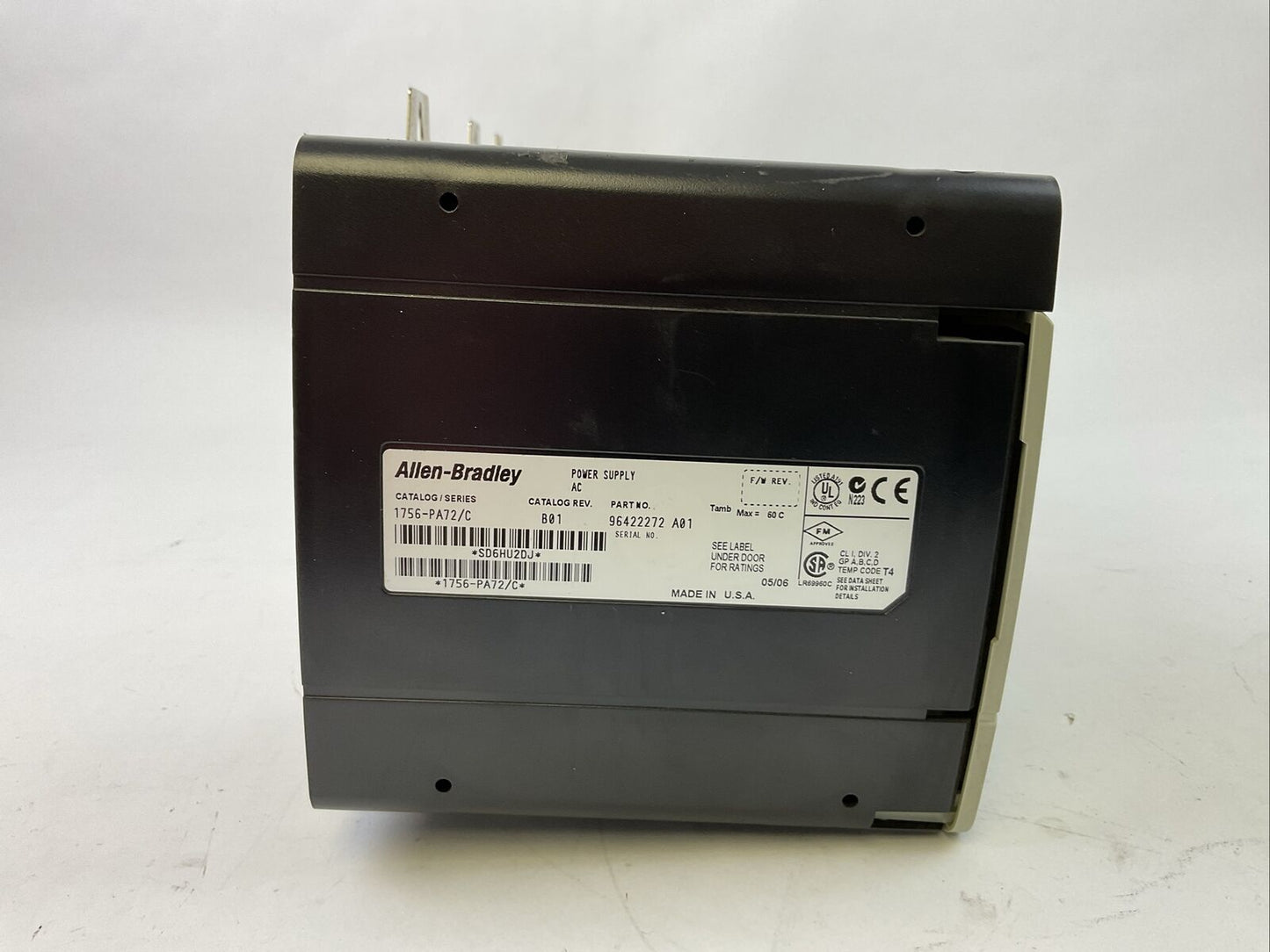 ALLEN BRADLEY 1756-PA72 SER C CAT REV B01 AC POWER SUPPLY 1756-A13 CAT REV K01