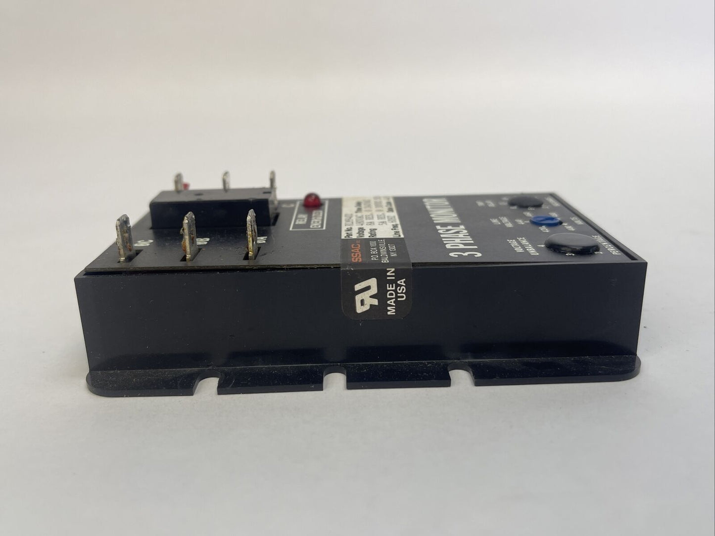SSAC RLM9402 3 PHASE MONITOR 480VAC 8A RES @ 240VAC 5A RES @ 30VDC
