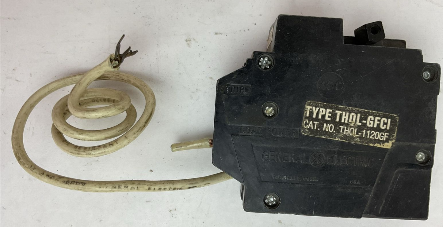 GE THQL-1120GF 1POLE 20AMP 120VAC GROUND FAULT CIRCUIT BREAKER
