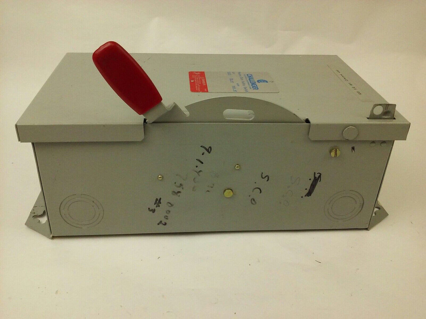 CHALLENGER HD362NFC, SAFETY SWITCH, TYPE 1 INDOOR, 60A, 600VAC/600DC, 3P, USED