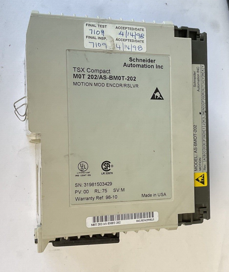 SCHNEIDER AUTOMATION AS-BMOT-202 MOTION MOD ENCDR/RSLVR REV.M