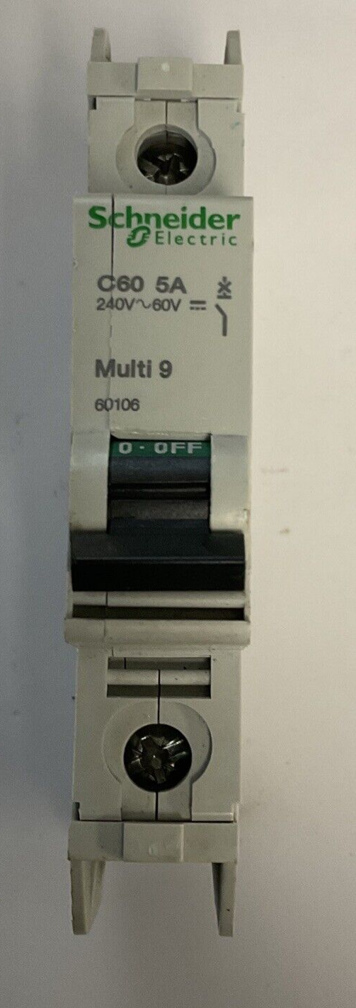 SCHNEIDER ELECTRIC C60 5A MULTI 9 CIRCUIT BREAKER 240VAC/60VDC***LOTOF3***