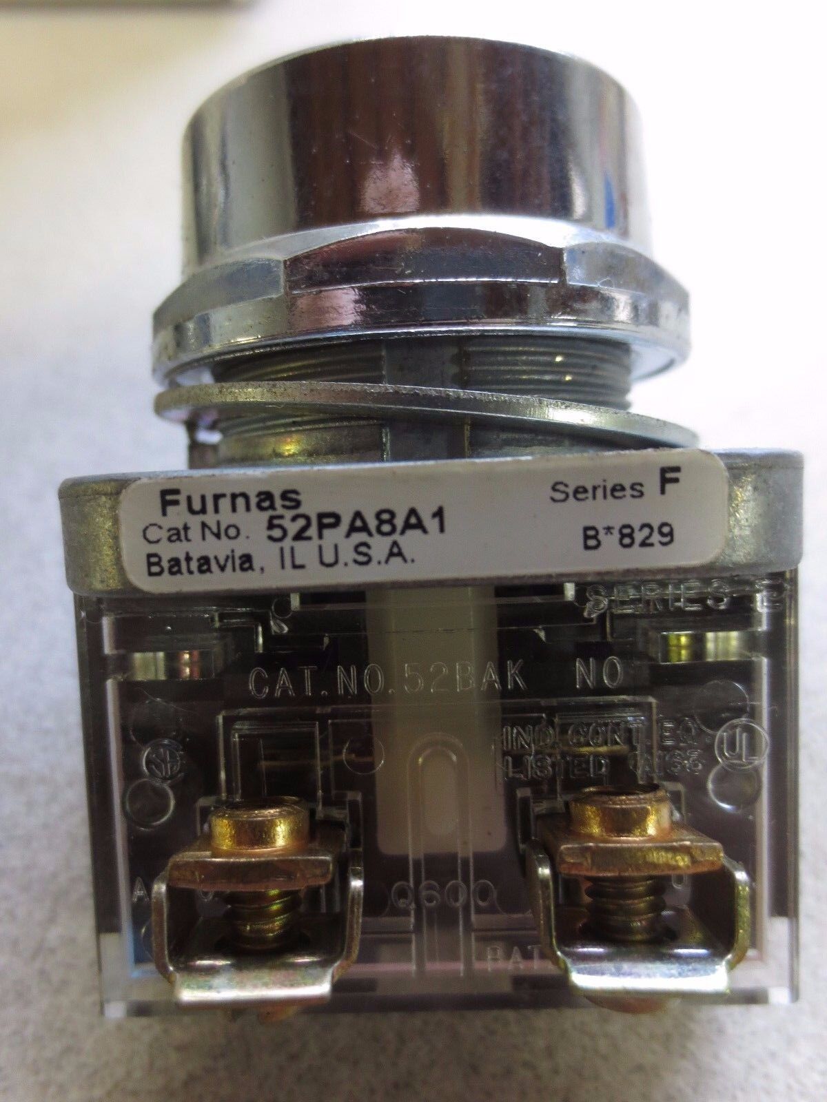 FURNAS 52PA8A1 Ser. F - PUSH BUTTON, BLACK - "START"