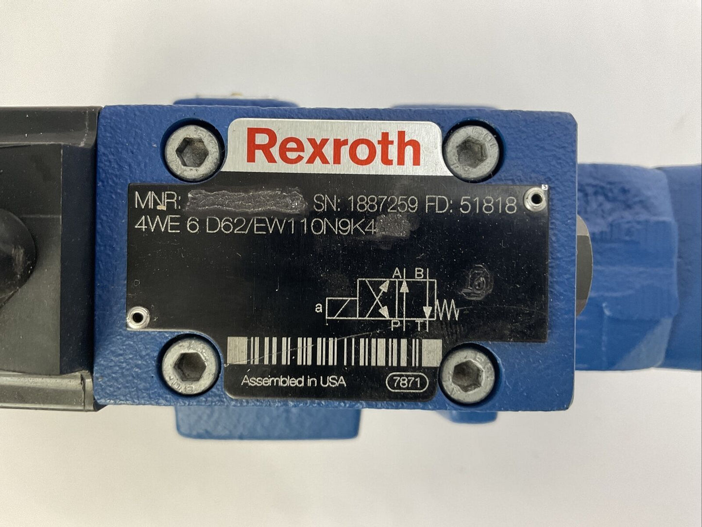 REXROTH 4WE6D62/EW110N9K4 DIRECTIONAL SOLENOID VALVE 120V 4WEH16HD-7X