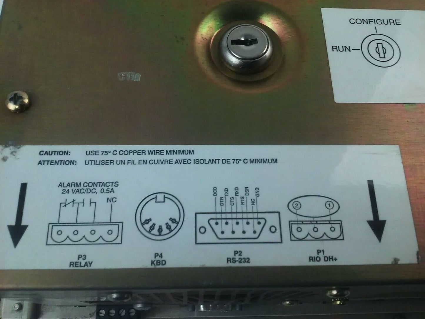 ALLEN BRADLEY 2711E-T10C6 SER. D REV. A PANELVIEW 1000E TERMINAL FRN 5.14