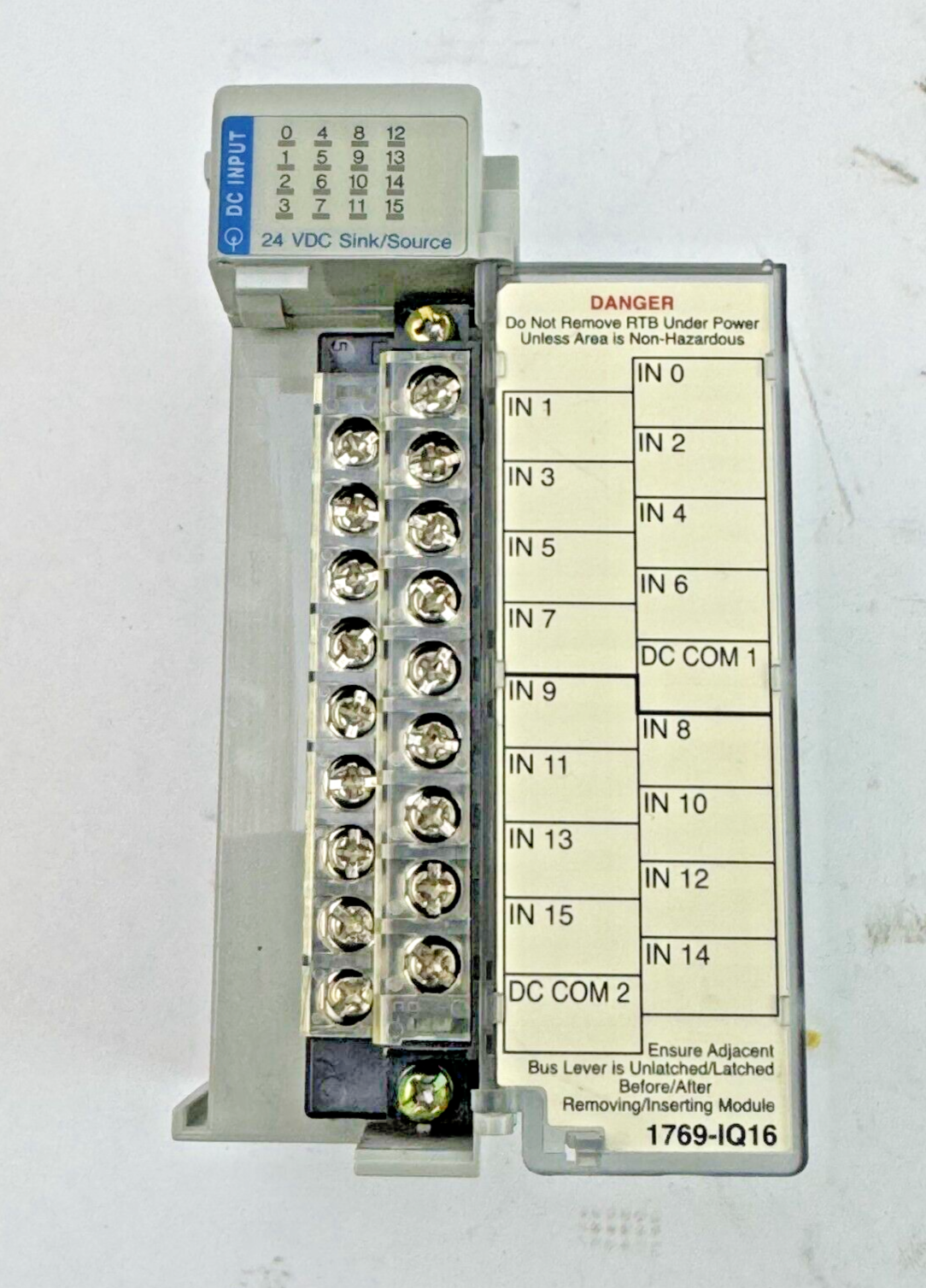 ALLEN-BRADLEY - 1769-IQ16 SER. A F/W REV. 3.1 DIR-VER 95320743/03 - SLC 500 OUT