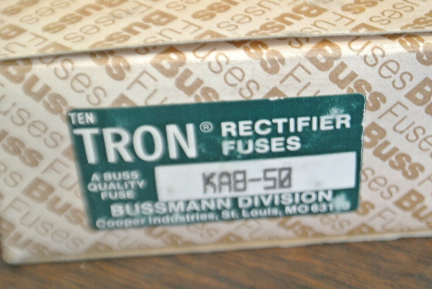 BOX of 10 / BUSSMANN / TRON KAB50 RECTIFIER FUSE / 250V / 50A / NEW SURPLUS