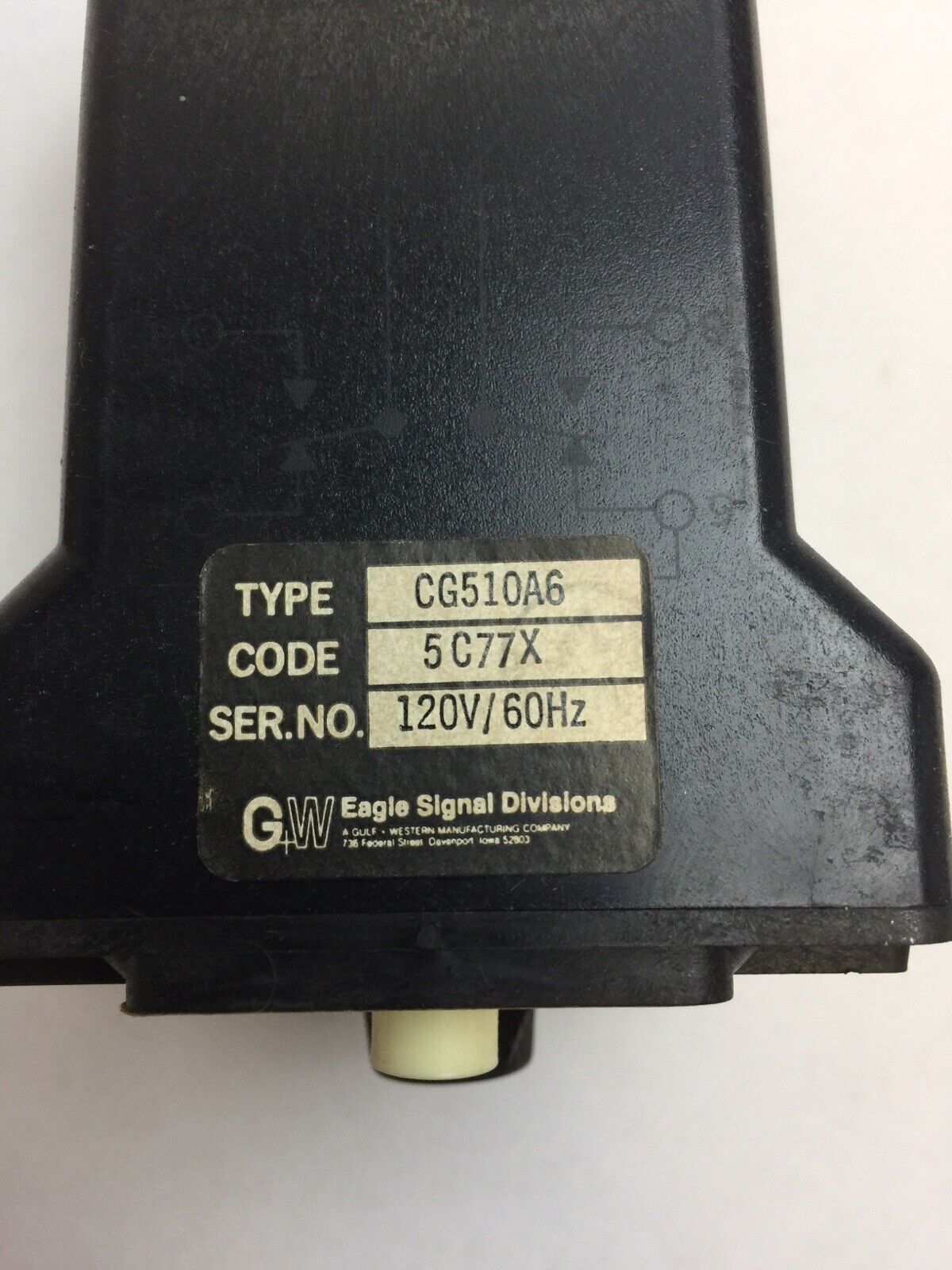 EAGLE SIGNAL CONTROLS CG510A6 TIME DELAY RELAY 5C77X