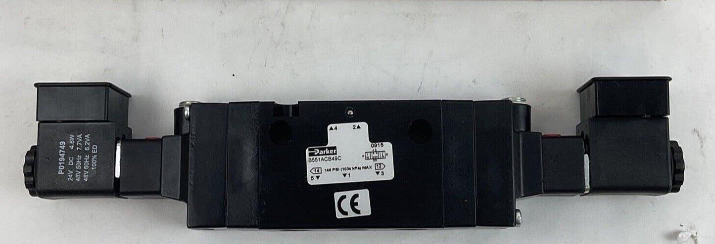 PARKER B551ACB49C SOLENOID VALVE 145PSI 24VDC 4.8W