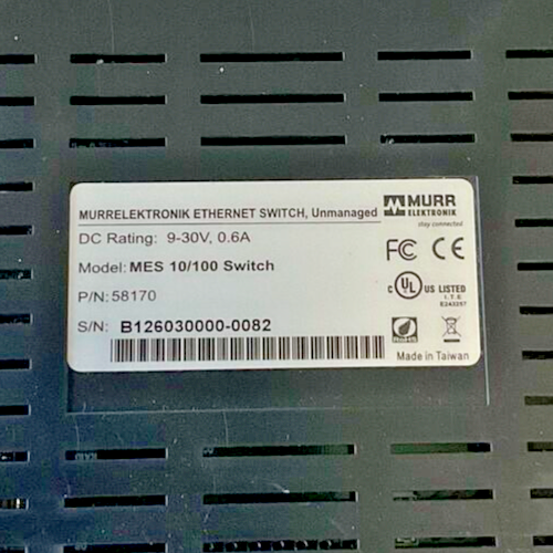 MURR ELEKTRONIK MES 10/100 SWITCH 30V 0.6A