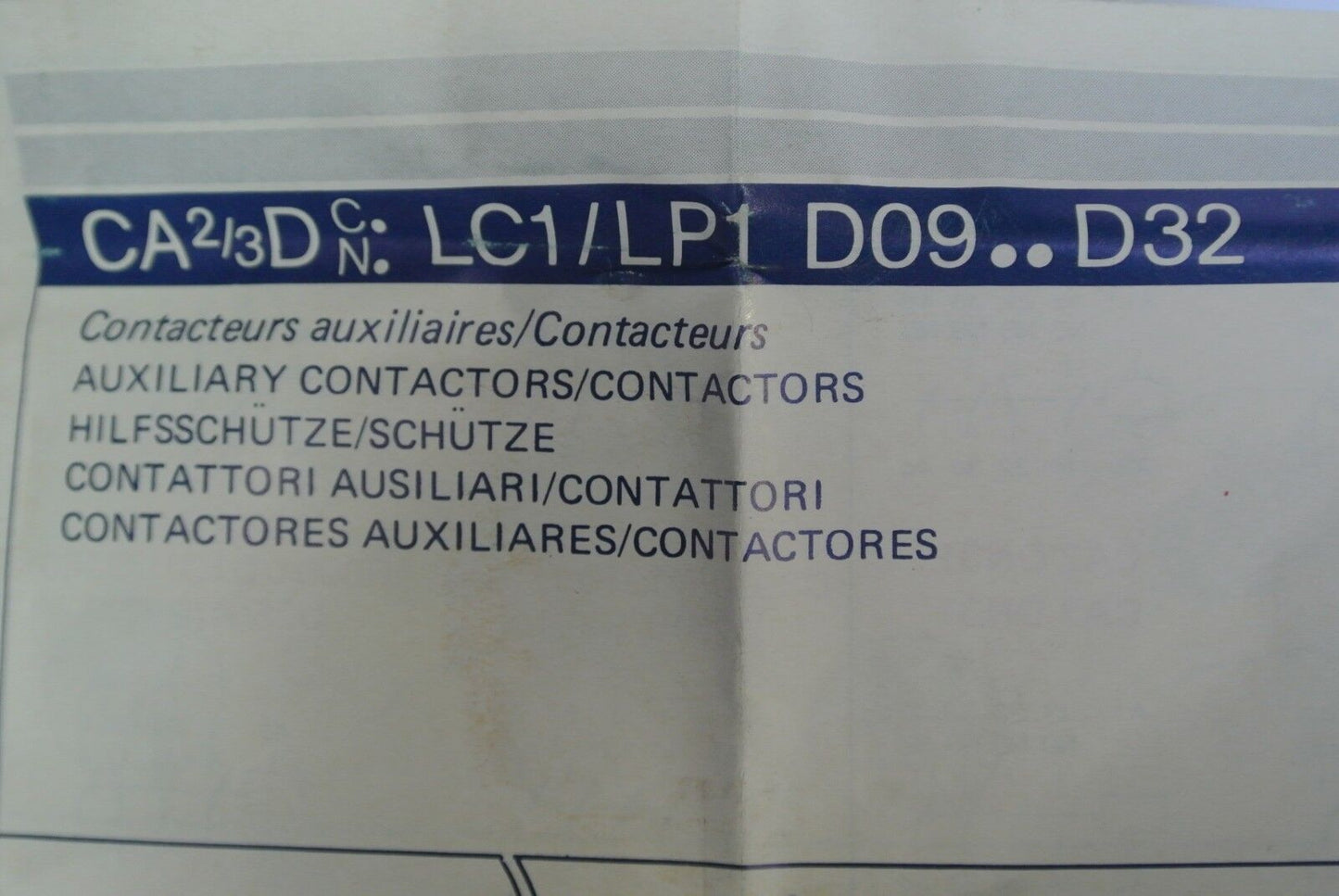 TELEMECANIQUE LC1D2510L6 - CONTACTOR - 208V, 60Hz - 11kW-380/415V, 15HP-460V