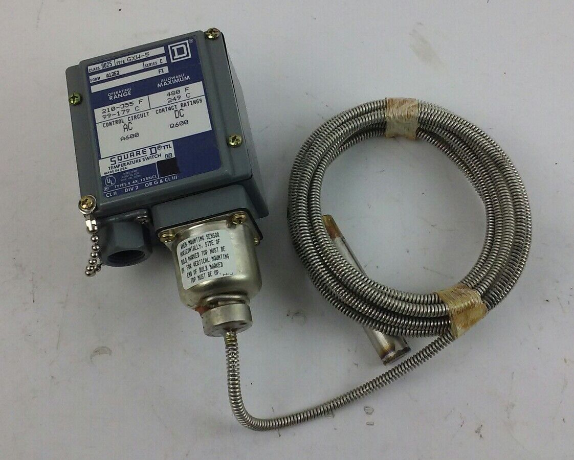 Square D 9025-GXW-5 Series C Temperature Switch (9025GXW5A12E2) (NEW IN BOX)
