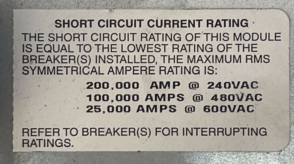 GE AMC6FB SPECTRA SERIES CIRCUIT BREAKER MODULE MODEL 1 100A 600V 6P FOR USE