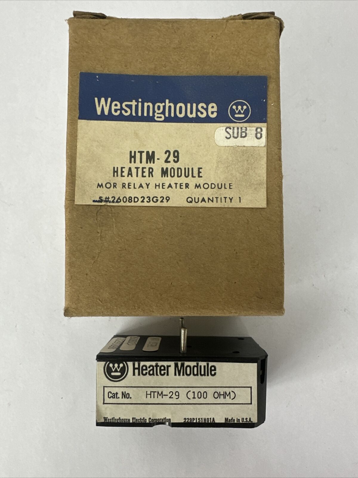 WESTINGHOUSE HTM-29 HEATER MODULE 2608D23 G029SUB8