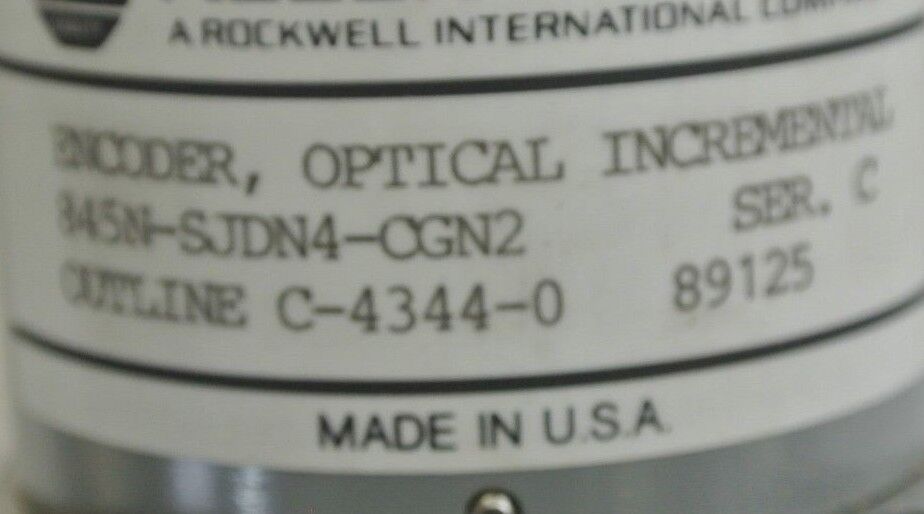 ALLEN-BRADLEY 845N-SJDN4-CGN2 - INCREMENTAL OPTICAL ENCODER - NEW SURPLUS