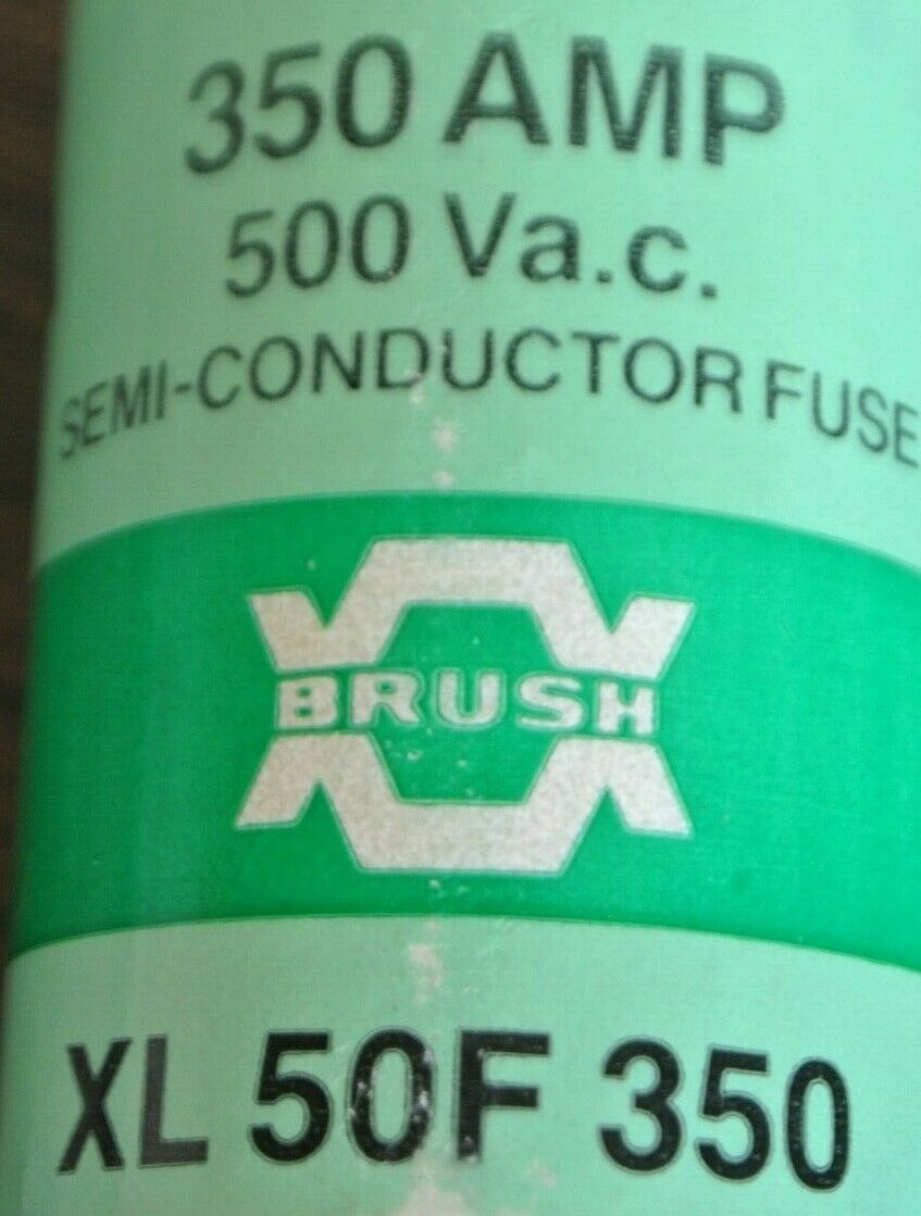 BOX of 5 / BRUSH XL50F350 SEMICONDUCTOR FUSE / 350A / 500VAC / NEW SURPLUS