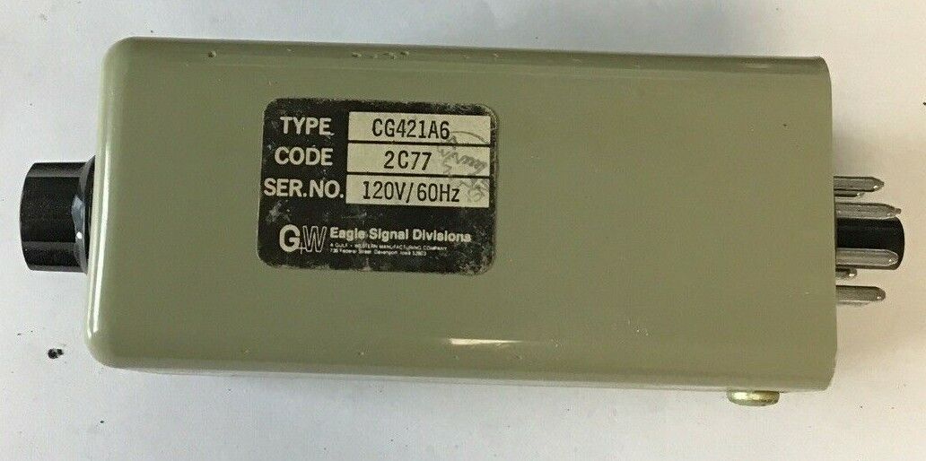 EAGLE SIGNAL CG421A6 120V/60HZ TIME DELAY RELAY 120SEC.