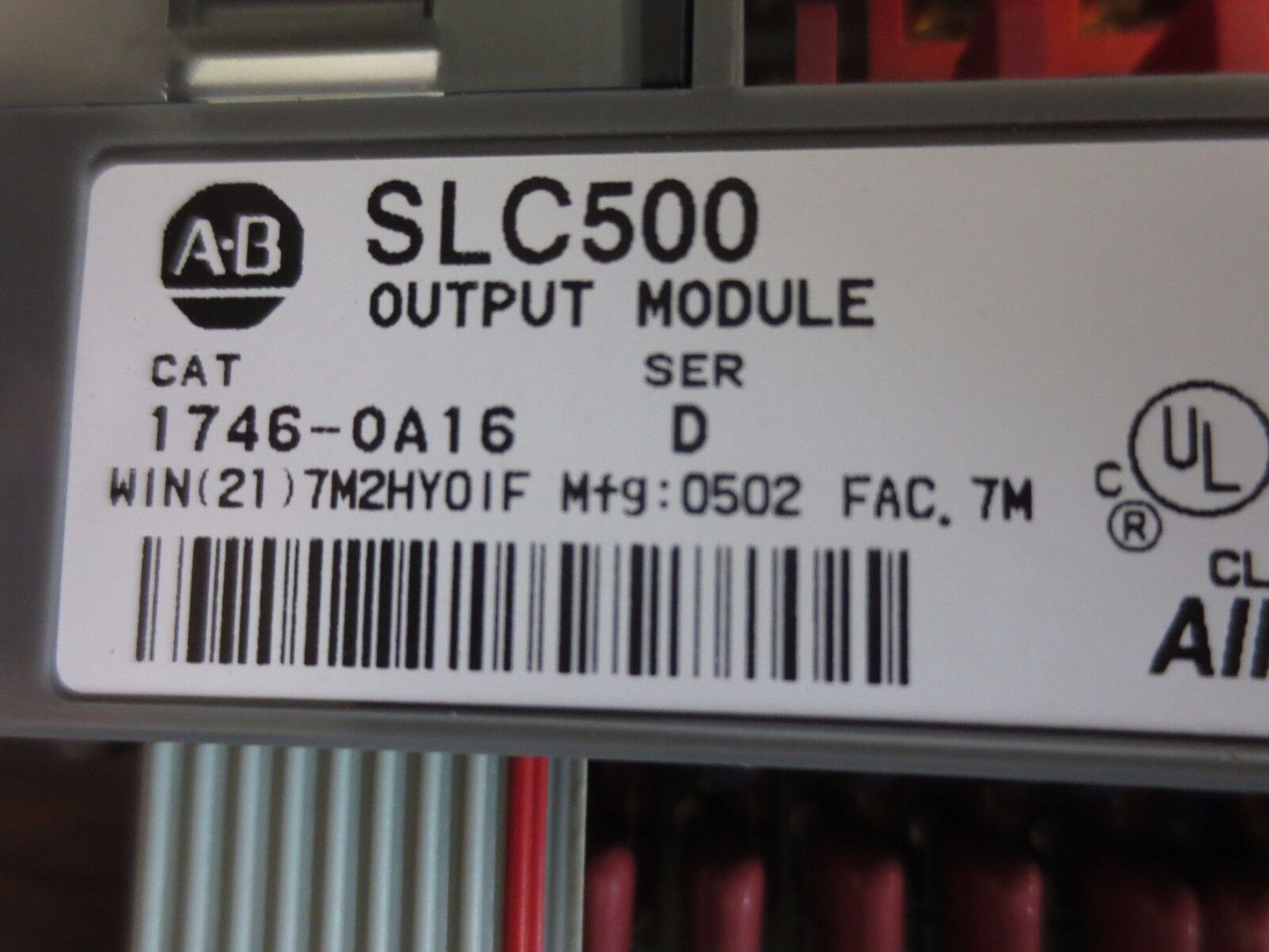 ALLEN-BRADLEY 1746-OA16 Ser. D - OUTPUT MODULE for SLC500 - "OCTAL"