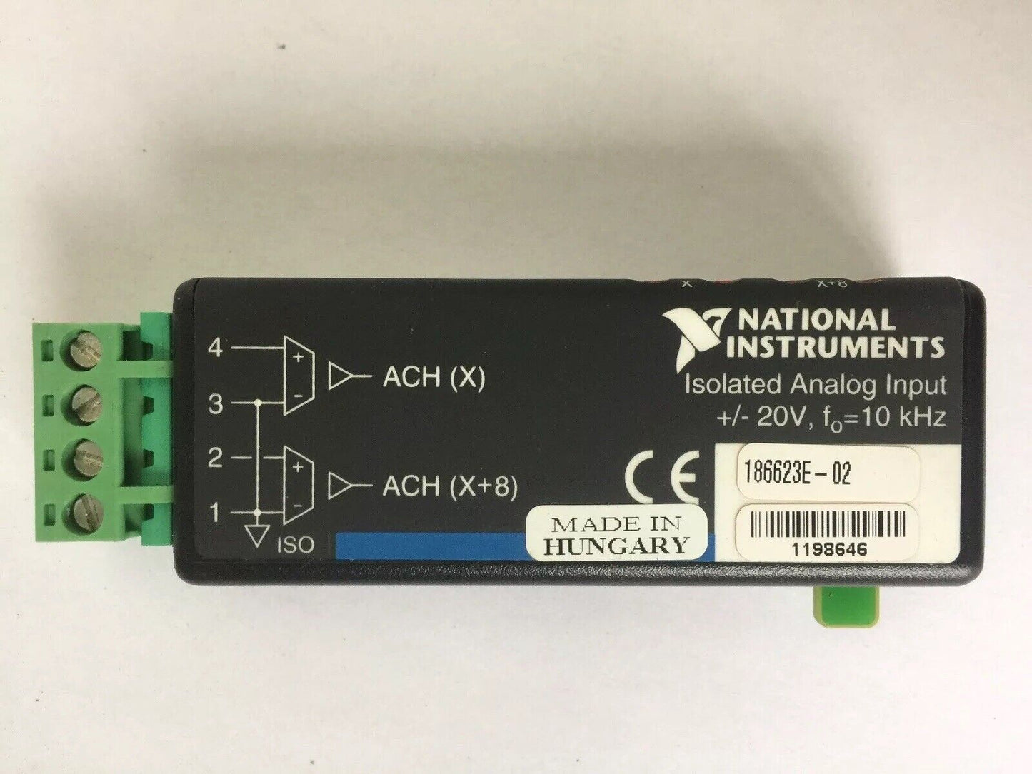 NATIONAL INSTRUMENTS SCC-AI02 ISOLATED ANALOG INPUT MODULE +/- 20V