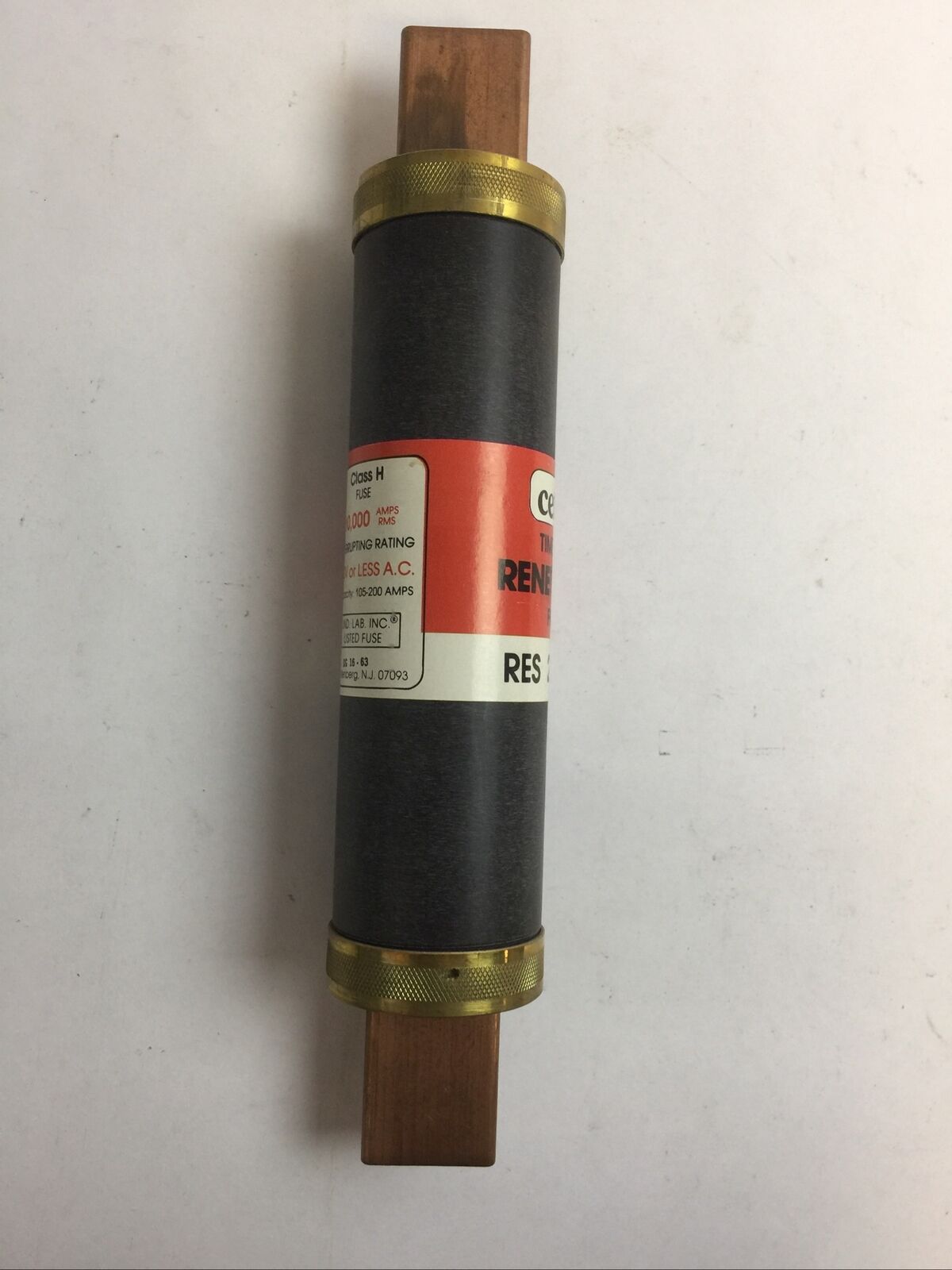 CEFCO RES200 CLASS H TIME LAG RENEWABLE FUSE 200AMP 600VAC
