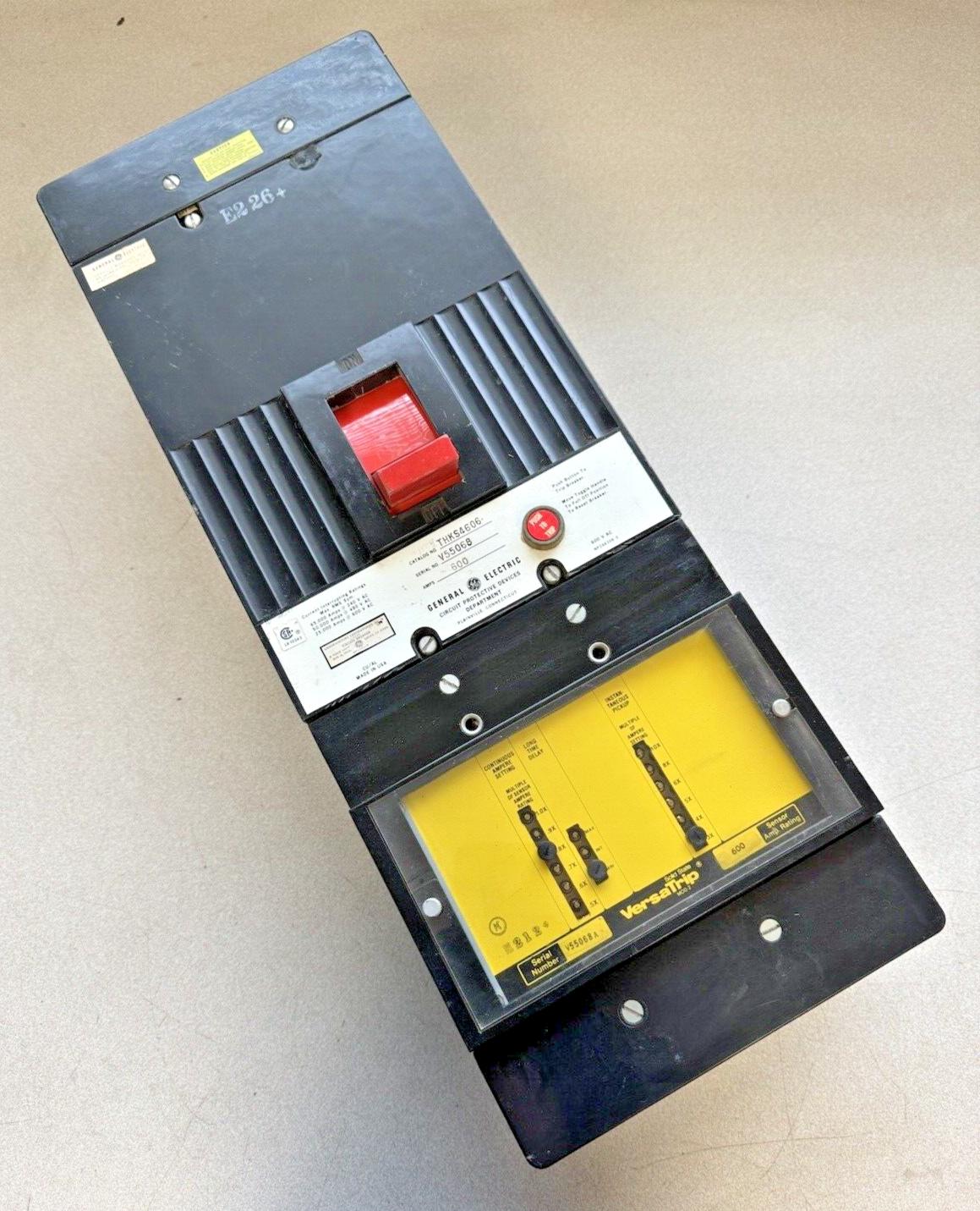 GE - THKS4606 - CIRCUIT BREAKER WITH 600A VERSA TRIP - 600A, 600VAC, 3 POLE