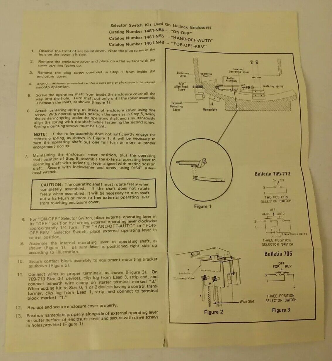 ALLEN BRADLEY 1481-N53 SERIES A PUSH BUTTON KIT, NEMA 7-9 ENCLOSURE, START-STOP