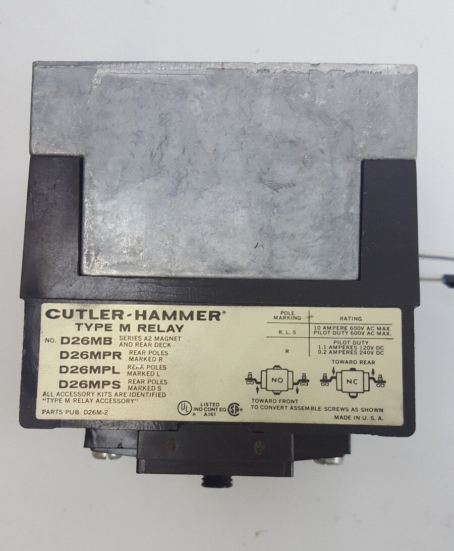 Cutler Hammer D26MB Type M Relay