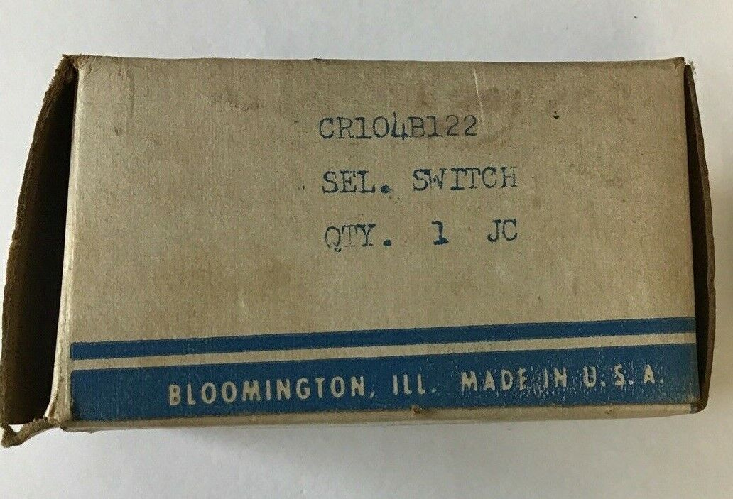 GENERAL ELECTRIC CR104B122 SELECTOR SWITCH W/O KNOB