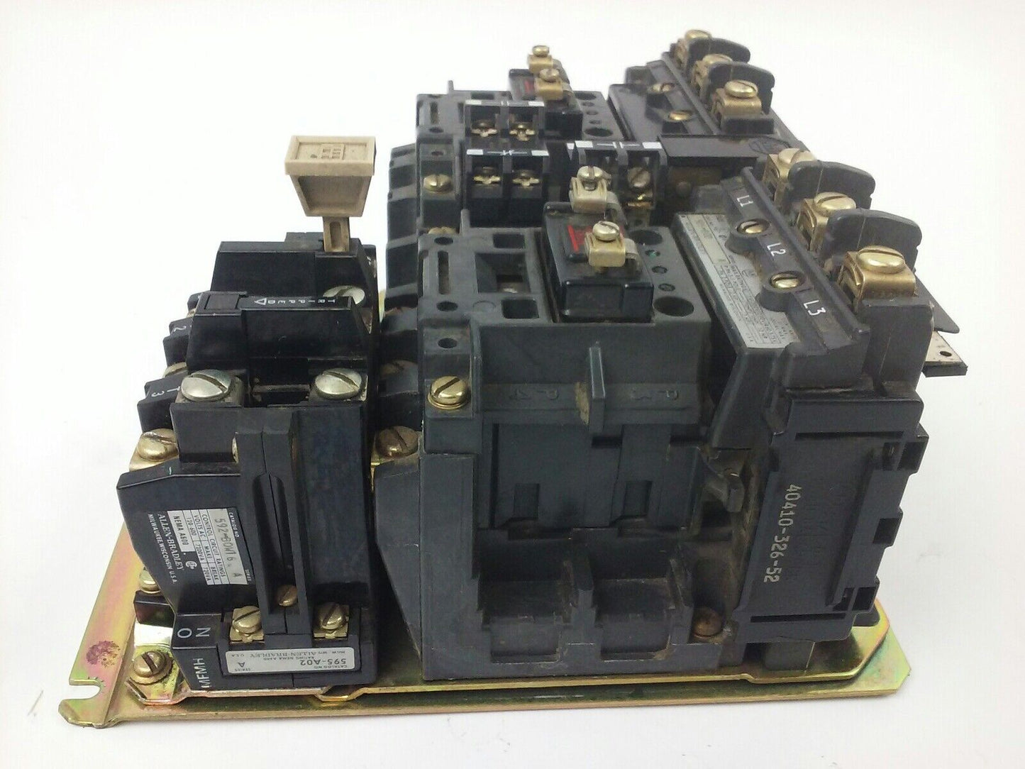 ALLEN BRADLEY 505-BOD, SER. A, REVERSING STARTER, SIZE 1, 600V, 120V COIL, USED