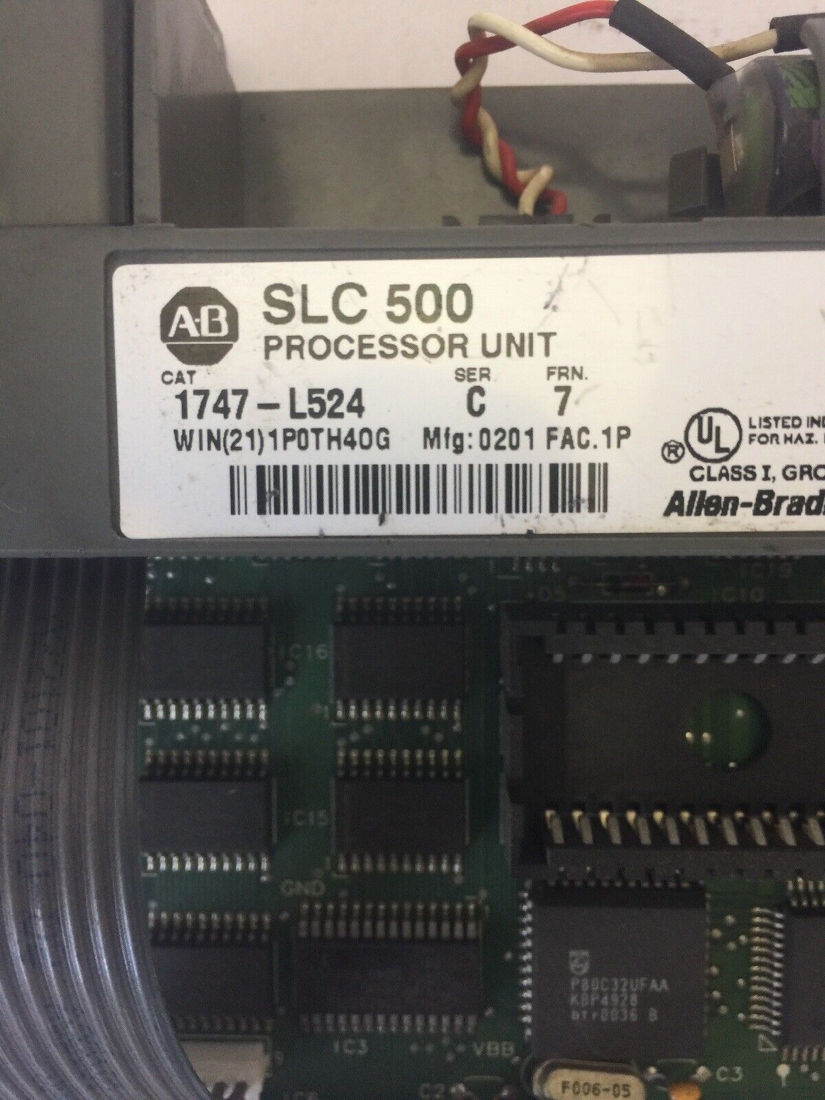 ALLEN BRADLEY 1747-L524 PROCESSOR UNIT SER C FRN 7 SLC 500