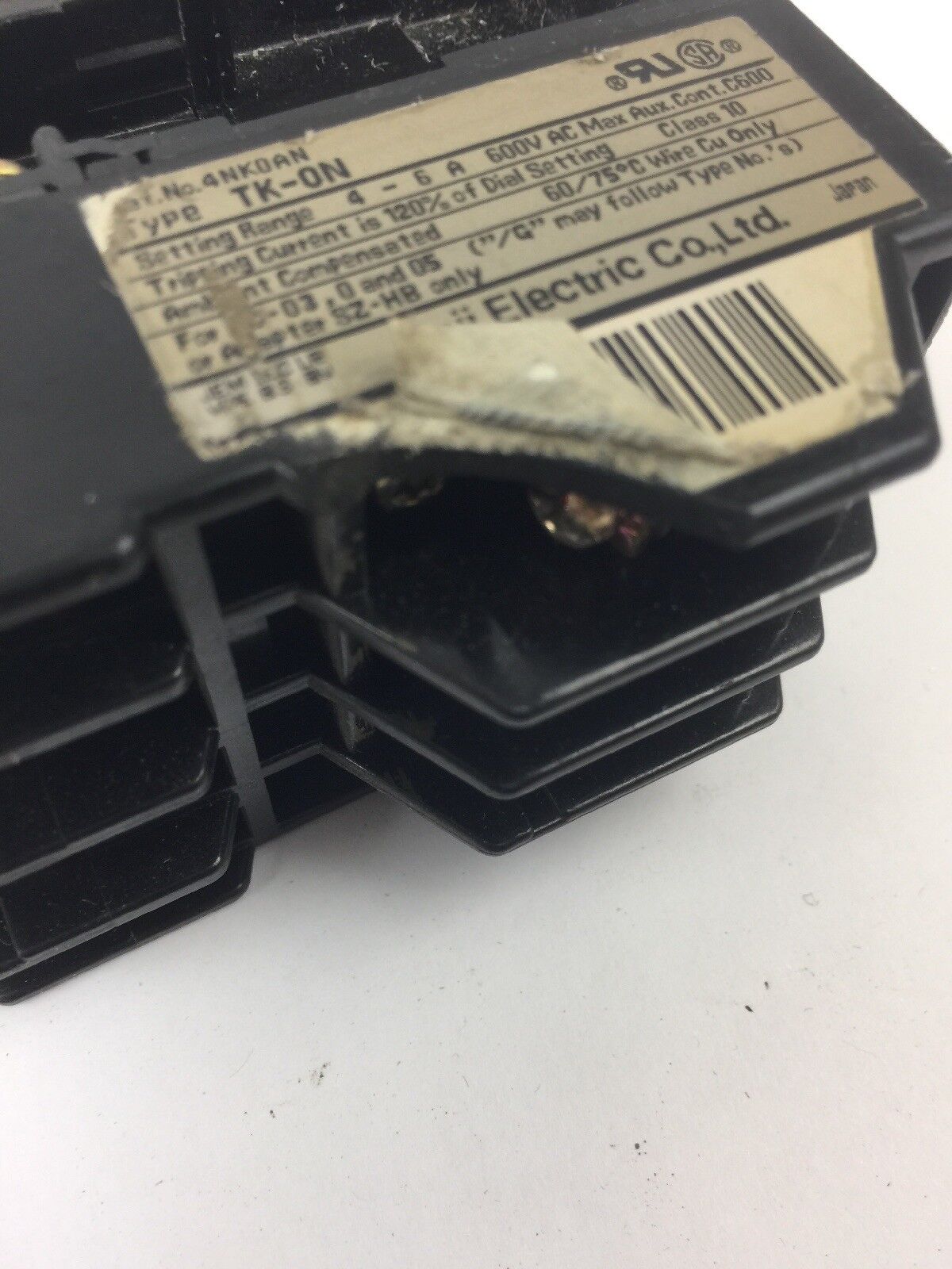 FUJI ELECTRIC 4NC0F0 TYPE SC-0 CONTACTOR 4NK0AN TYPE TK-0N OVERLOAD RELAY