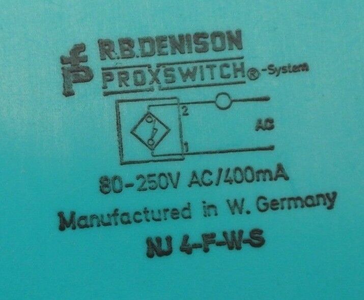 R.B. DENISON / PEPPERL + FUCHS NJ4-F-W-S / NJ 4-F-W-S PROX. SWITCH - NEW SURPLUS