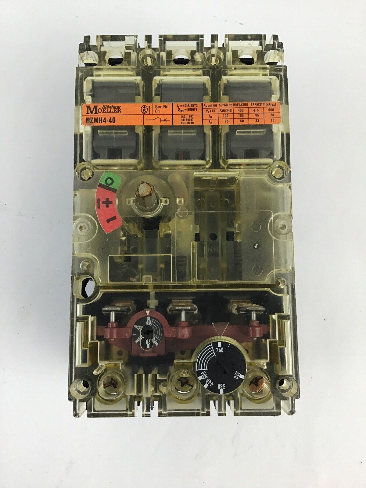KLOCKNER MOELLER NZMH4-40 CIRCUIT BREAKER 50/60HZ