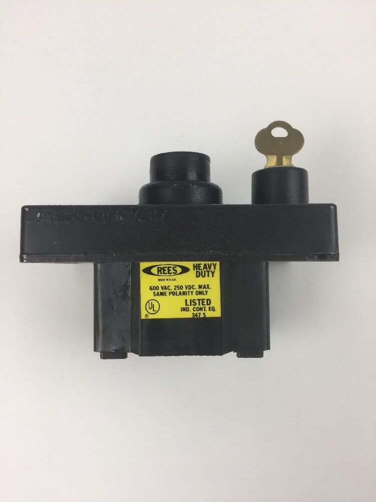 REES 01920-001 KEYED CONTROL UNIT PUSH BUTTON HEAVY DUTY 600 VAC 250 VDC MAX