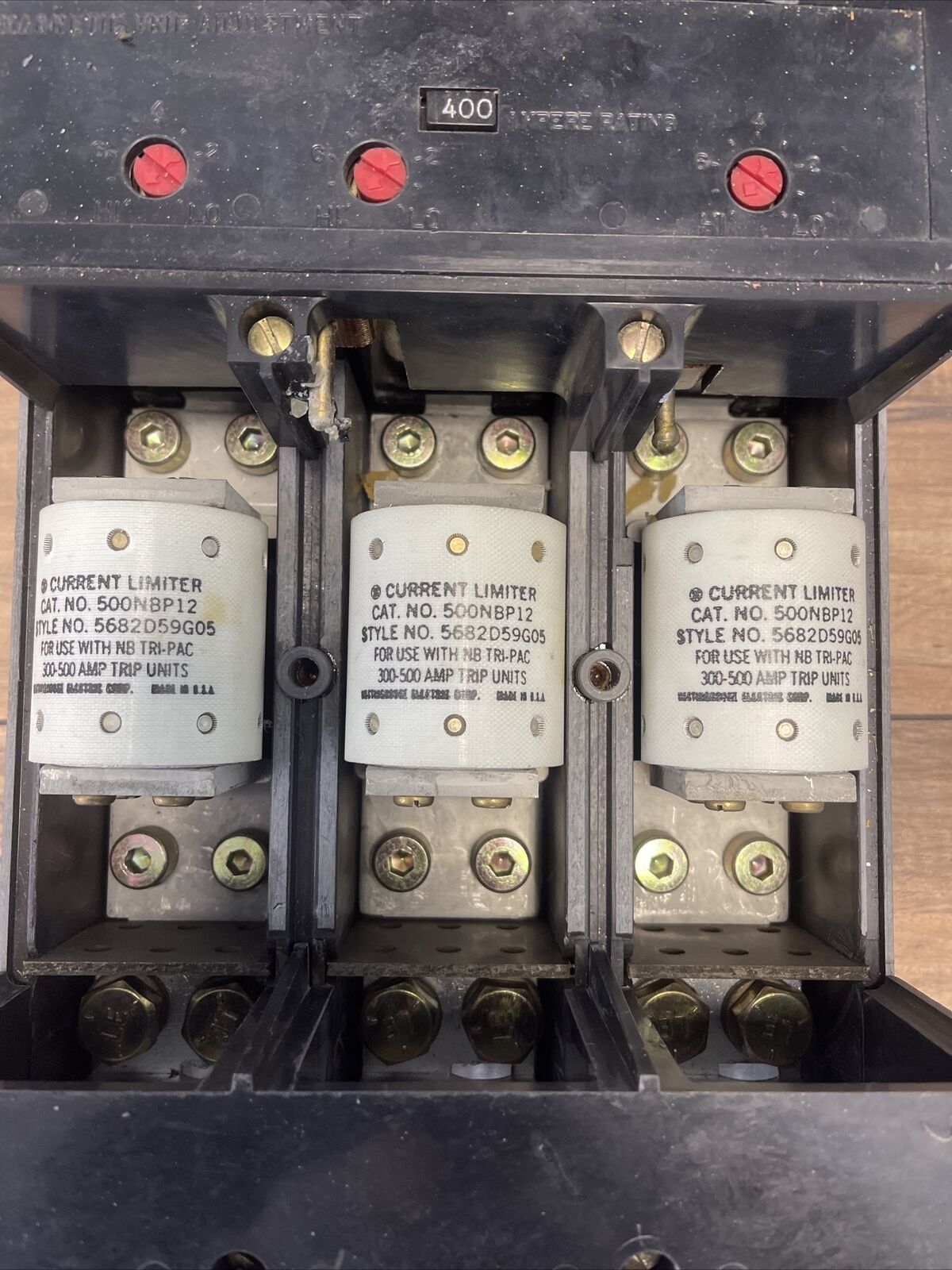 WESTINGHOUSE NB3800PF 600VAC 800A 3P 2610D80G02 MAGNETIC TRIP ADJUSTMENT 400A