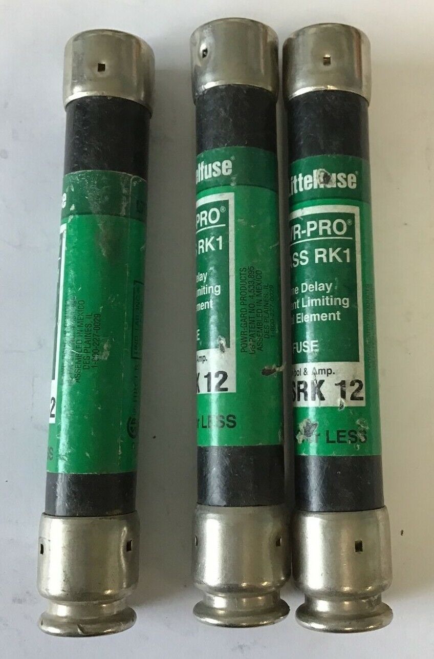 LITTELFUSE LLSRK 12 TIME DELAY FUSE CLASS RK1 12A ***LOTOF3***