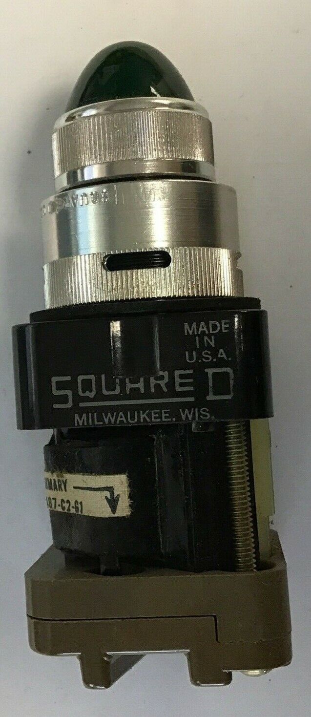 SQUARE D 9001 TP-21G2 120/110V 60/50CY GREEN PILOT LIGHT