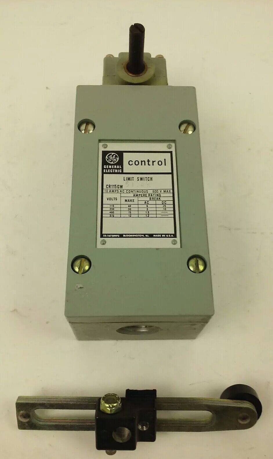 GE, CR115GW51249, LIMIT SWITCH, 600V MAX, 10AMP, CR115GW, GENERAL ELECTRIC, NEW