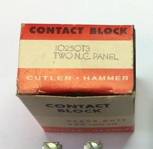 CUTLER HAMMER 10250T3 CONTACT BLOCK 600V ***LOTOF2***