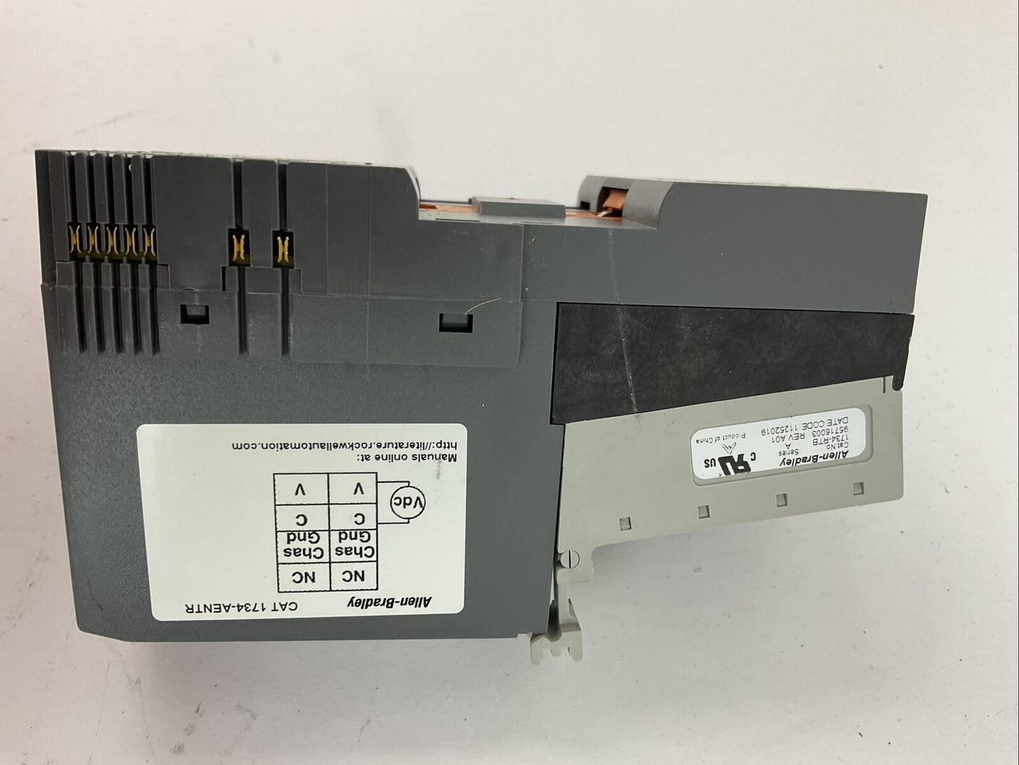 ALLEN BRADLEY 1734-AENTR SER C FW 6.012 COMMUNICATIONS ADAPTER MODULE POINT I/O