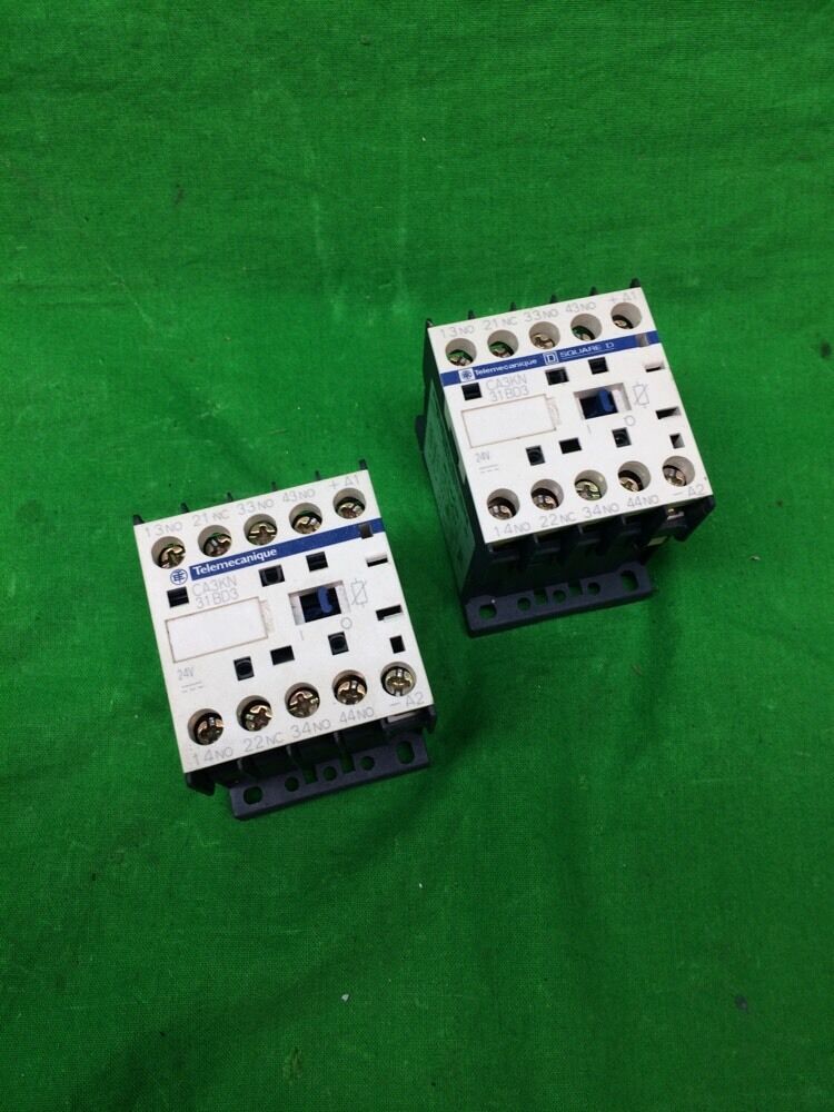 *LOT OF 2* TELEMECANIQUE CA3KN31BD3 CONTROL RELAY 600V 24VDC 10A