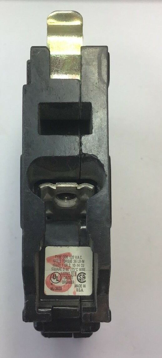 SQUARE D QOB1115 CIRCUIT BREAKER TORQUE/ALLEN HEAD 15A 120VAC 1POLE