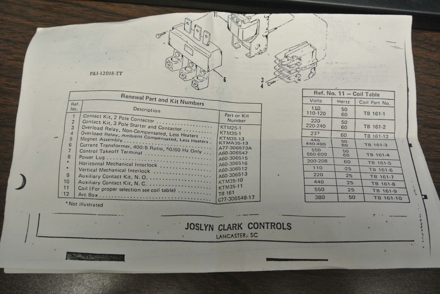 JOSLYN CLARK / SYLVANIA KTM35-1 CONTACT KIT / COMPLETE / NEW SURPLUS
