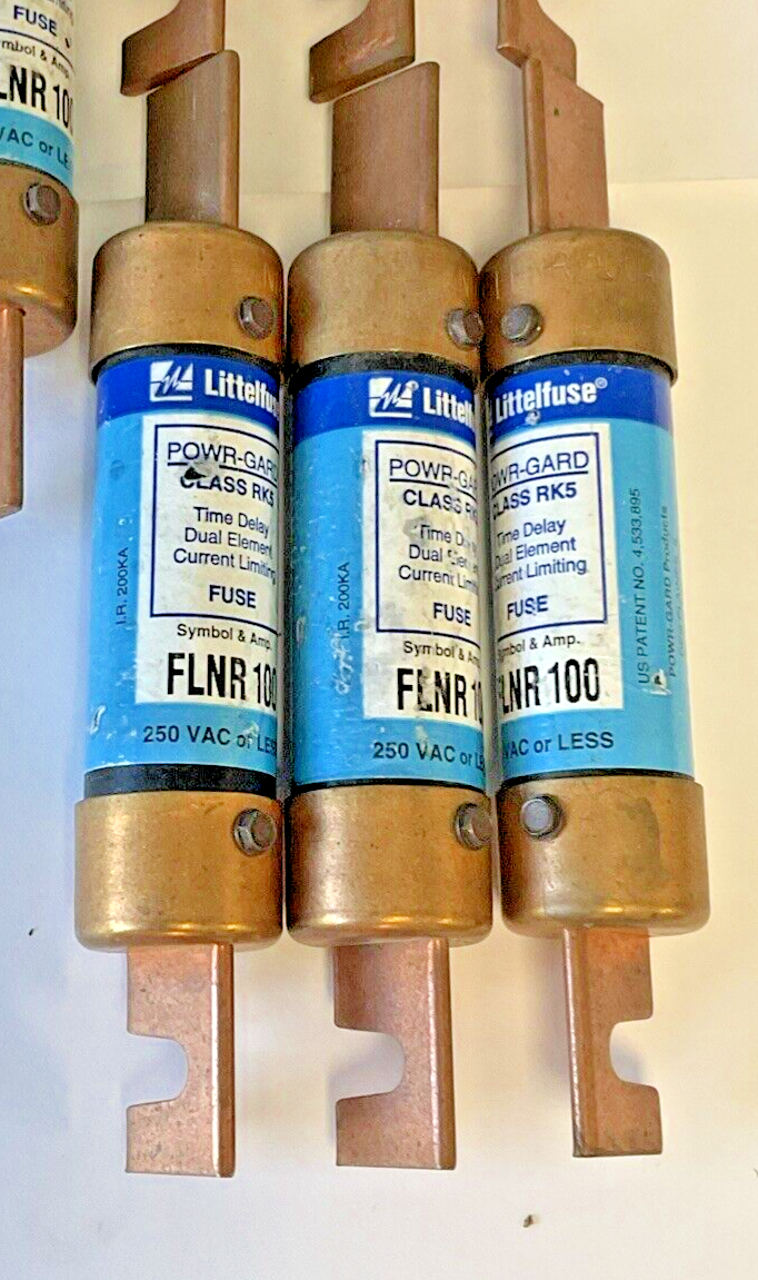 LITTLEFUSE FLNR 100 FUSE 100A 250VAC CLASS RK5 TIME DELAY ***LOTOF7***