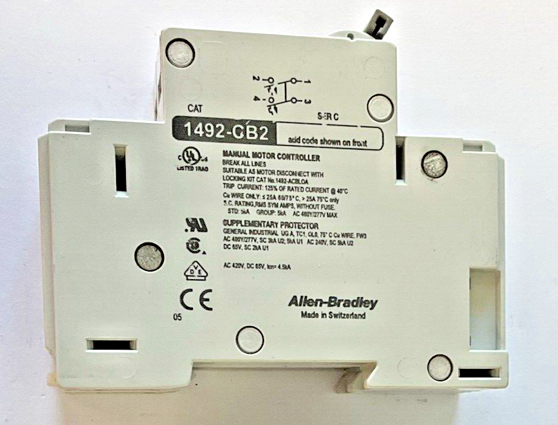 ALLEN BRADLEY 1492-CB2 H 030 / G 030 CIRCUIT BREAKER 3A 2POLE SER.C ***LOTOF2***