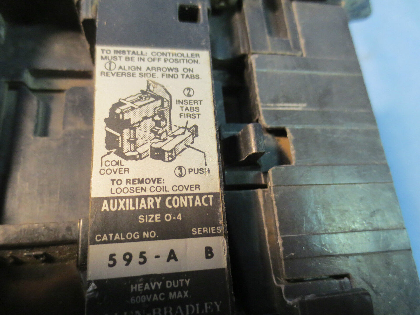 ALLEN-BRADLEY 509-BOD Ser. B MOTOR STARTER, NO OVERLOAD RELAY, COIL CB236