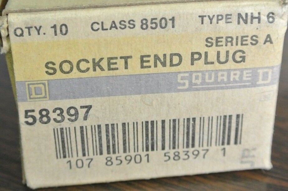 SQUARE D NH5 (1) NH6 (2), NH 34 (1) SOCKET END PLUGS, CONNECTORS RETAINER CLIPS