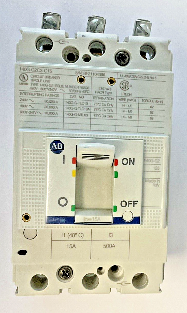 ALLEN-BRADLEY 140G-G2C3-C15 CIRCUIT BREAKER 15A