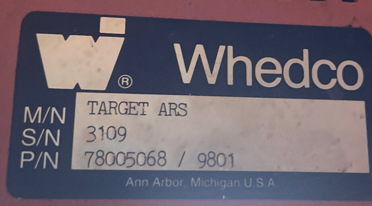 GE FANUC WHEDCO 78005068/9801 9 SLOT RACK TARGET ARS